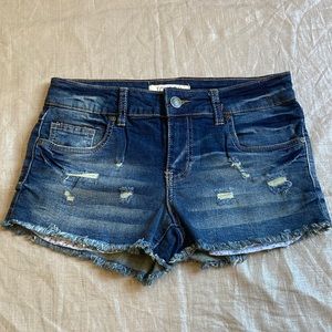 Blue Distressed Denim Shorts/Size:5